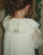 Konges Sløjd рокля BOW DRESS бежова с изчистена шарка KS106400