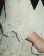 Konges Sløjd рокля BOW DRESS бежова с изчистена шарка KS106400
