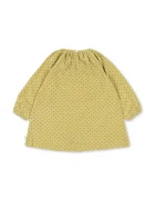 Konges Sløjd рокля от памук MARLO DRESS GOTS жълта с изчистена шарка KS106146