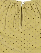 Konges Sløjd рокля от памук MARLO DRESS GOTS жълта с изчистена шарка KS106146