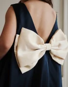 Konges Sløjd рокля тип балон SHEENA DRESS тъмносиня с изчистена шарка KS107392