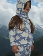 Konges Sløjd спортен панталон за деца от полар TAVI FLEECE PANTS GRS син със стандартна талия KS105773