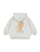 Konges Sløjd суичър с цип и качулка за деца с памук LOU SWEAT ZIP HOOD GOTS сив KS106108