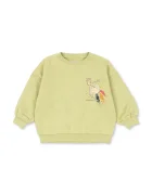 Konges Sløjd суичър за деца от памук LOU SWEAT SHIRT GOTS зелен KS106107
