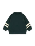 Konges Sløjd суичър за деца от памук LOUPY HALF ZIP POLO OCS зелен KS107613