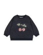 Konges Sløjd суичър за деца с памук LOU DOT SEQUIN SWEAT SHIRT GOTS черен KS106113