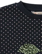 Konges Sløjd суичър за деца с памук LOU DOT SEQUIN SWEAT SHIRT GOTS черен KS106113