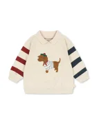 Konges Sløjd суичър за деца с памук SPOTTY SWEAT SHIRT GOTS бял KS106253