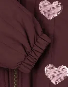 Konges Sløjd яке бомбър за деца JUNO SEQUIN BOMBER JACKET кафяво KS105733