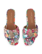 Kurt Geiger London чехли с равна подметка дамски Kensington Flat Sandal многоцветни 8496119689