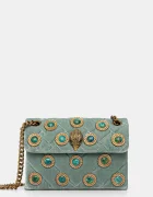 Kurt Geiger London Кадифена чанта VELVET MINI KENSINGTON
