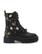 Kurt Geiger London кубинки дамски от кожа Woolwich Eagle Boot черни 6084600109