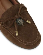 Kurt Geiger London мокасини дамски от велур Eagle Moccasin кафяви 9790830209