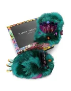 Kurt Geiger London пантофи дамски Eagle Fluff Slipper тюркоазени 6312970999