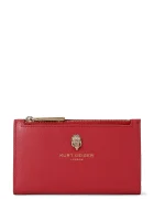 Kurt Geiger London портфейл дамски от кожа SLOANE червен 5873059109