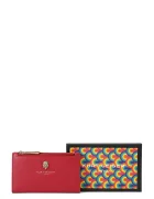Kurt Geiger London портфейл дамски от кожа SLOANE червен 5873059109