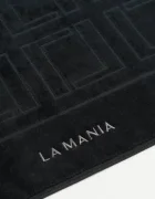 La Mania Памучен килим за баня Mono Mania 70 x 50 cm в черно