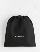 La Mania Памучен килим за баня Mono Mania 70 x 50 cm в черно