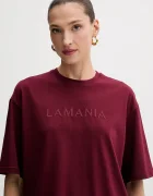 La Mania Памучна тениска дамска в бежово