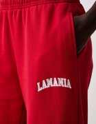 La Mania спортен панталон дамски с памук EVAN червен с висока талия