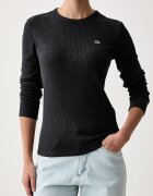 Lacoste блуза с дълги ръкави дамска от памук сива TF1692