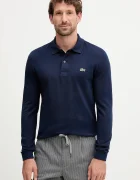 Lacoste блуза с дълги ръкави мъжка от памук тъмносиня PH4013