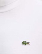 Lacoste Памучна блуза с дълги ръкави в бяло с изчистен дизайн UH2828