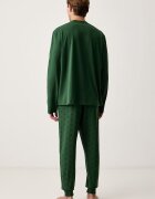Lacoste пижама от две части мъжка от памук с еластан зелена 4H9147