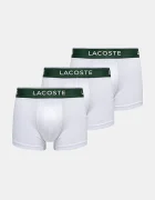Lacoste прилепнали боксерки мъжки от памук с еластан 3 броя бели 5H1300