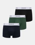 Lacoste прилепнали боксерки мъжки от памук с еластан 3 броя бели 5H5150