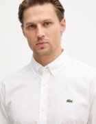 Lacoste риза мъжка от памук бяла с изчистена шарка CH2316