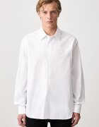 Lacoste риза тип Оксфорд от памук бяла с изчистена шарка CH8729