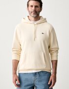 Lacoste суичър с качулка мъжки от памук бежов SH9839