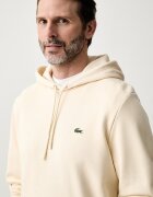 Lacoste суичър с качулка мъжки от памук бежов SH9839