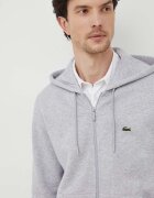 Lacoste суичър с качулка мъжки с памук сив SH9626