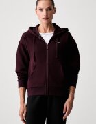Lacoste суичър с цип и качулка дамски с памук черен SF5272