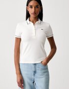 Lacoste тениска с яка дамска с памук бежова DF5284