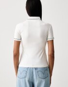 Lacoste тениска с яка дамска с памук бежова DF5284