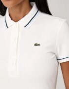 Lacoste тениска с яка дамска с памук бежова DF5284