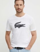 Lacoste Тениска в бежово с принт