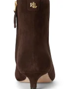 Lauren Ralph Lauren боти с тънък ток дамски от велур Frncsa Bt Hl кафяви 802P15722002