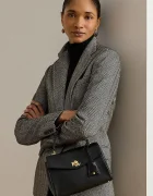 Lauren Ralph Lauren чанта crossbody дамска от кожа черна 431P15611
