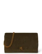 Lauren Ralph Lauren чанта crossbody дамска от велур зелена 432P15691