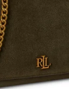 Lauren Ralph Lauren чанта crossbody дамска от велур зелена 432P15691