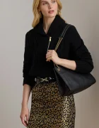 Lauren Ralph Lauren чанта дамска от кожа черна 431980173