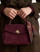 Lauren Ralph Lauren чанта дамска от велур бордо 431P18421