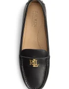 Lauren Ralph Lauren Кожени мокасини Barnsbury в черно с равна подметка 802P09040001