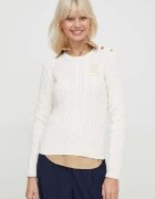 Lauren Ralph Lauren Памучен пуловер Lauren Ralph в бежово 200932223