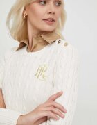Lauren Ralph Lauren Памучен пуловер Lauren Ralph в бежово 200932223