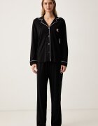 Lauren Ralph Lauren пижама от две части дамска с памук черна ILN92528